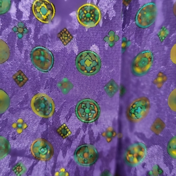 Vintage 80s funky pattern blouse fits 8 -12 - Picture 3 of 4